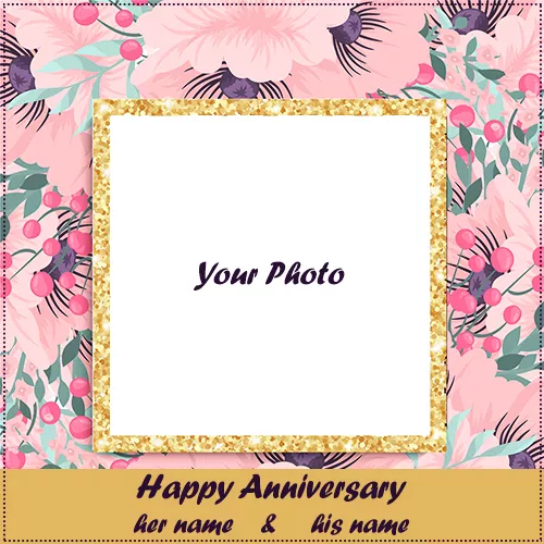Generate Happy Anniversary Photo Frame With Name